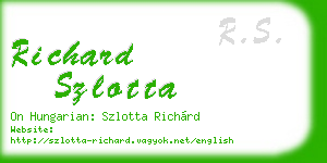 richard szlotta business card